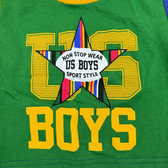 Vtg US BOYS Colorblock Tee 2T Made in USA Toys R Us Sport Style NWT Deadstock - Picture 2 of 15